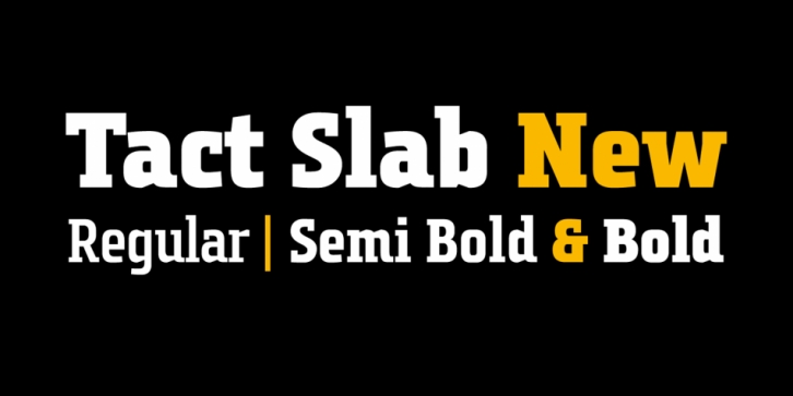 Tact Slab New font preview