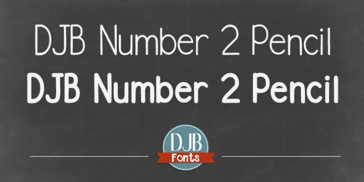 DJB Number 2 Pencil font preview