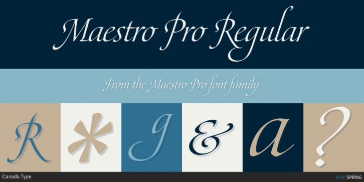 Maestro Pro font preview