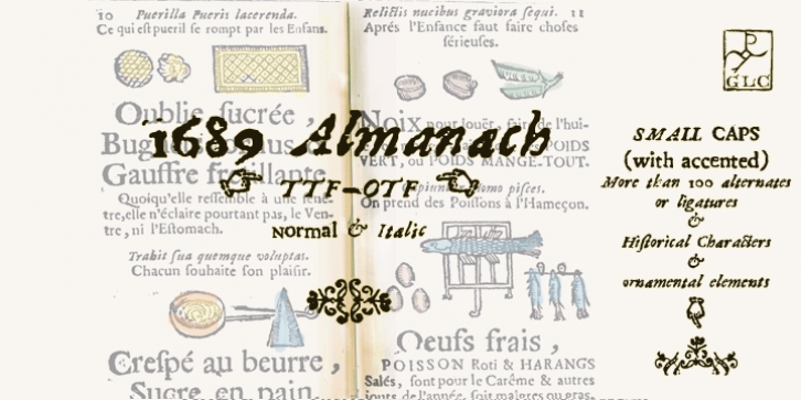 1689 Almanach font preview