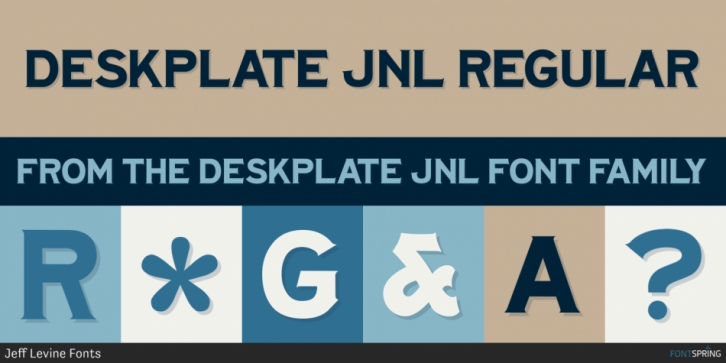 Deskplate JNL font preview