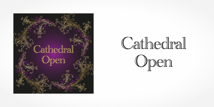 Cathedral Open font preview