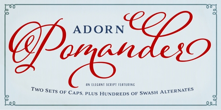 Adorn Pomander Smooth font preview