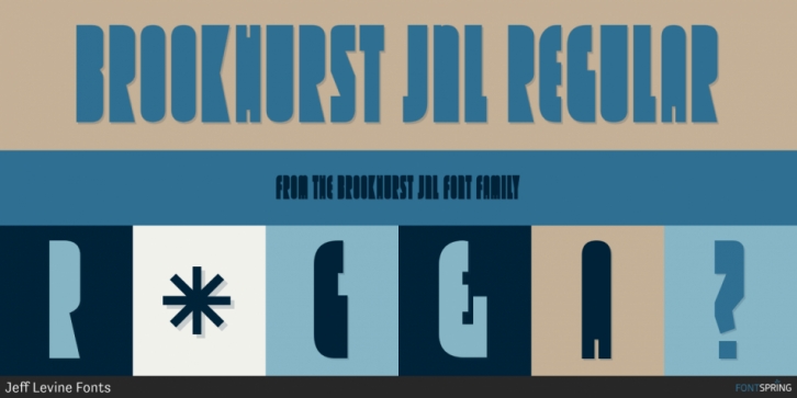 Brookhurst JNL font preview