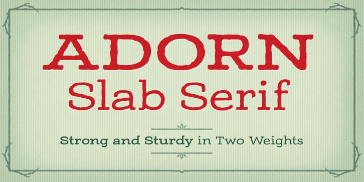 Adorn Slab Serif font preview