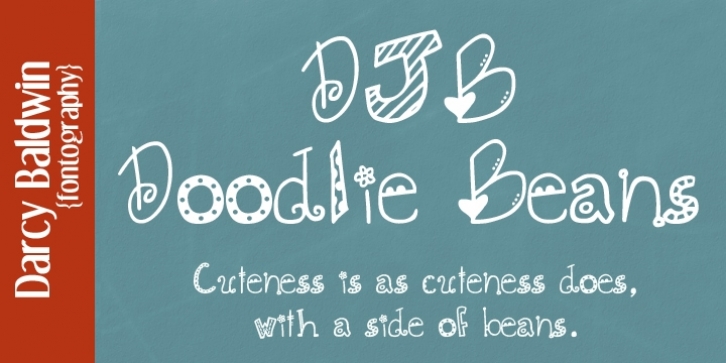 DJB Doodlie Beans font preview