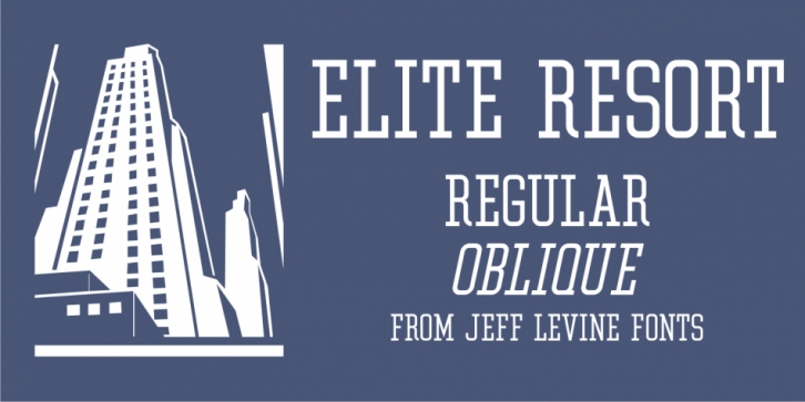 Elite Resort JNL font preview