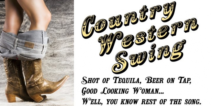 Country Western Swing font preview