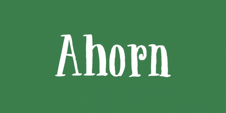 Ahorn font preview