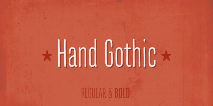 Hand Gothic font preview