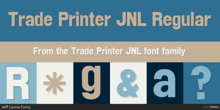 Trade Printer JNL font preview