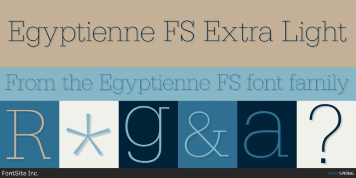 Egyptienne FS font preview