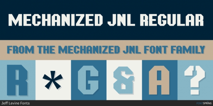 Mechanized JNL font preview