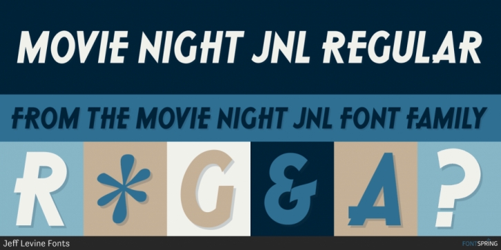 Movie Night JNL font preview