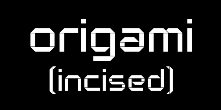 Origami Incised font preview