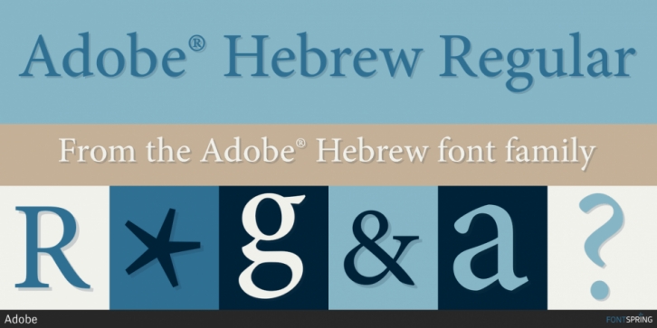 Adobe Hebrew font preview