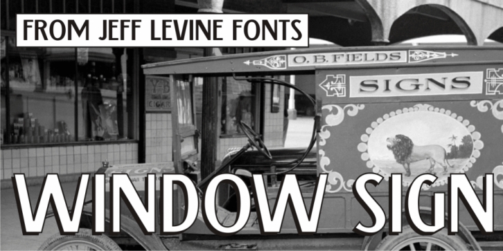 Window Sign JNL font preview