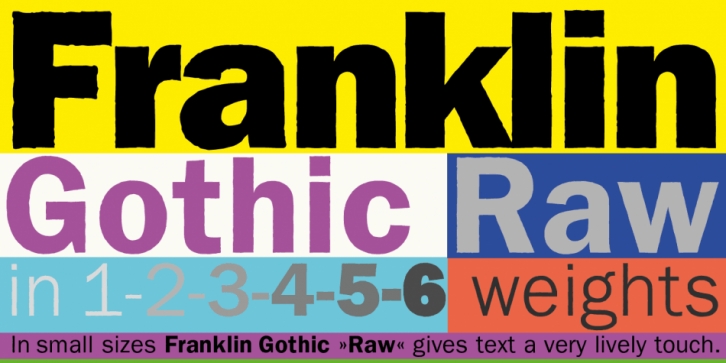 Franklin Gothic Raw font preview