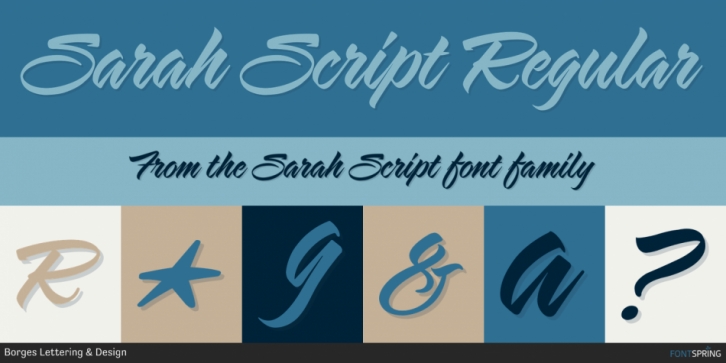 Sarah Script font preview