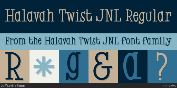 Halavah Twist JNL font preview