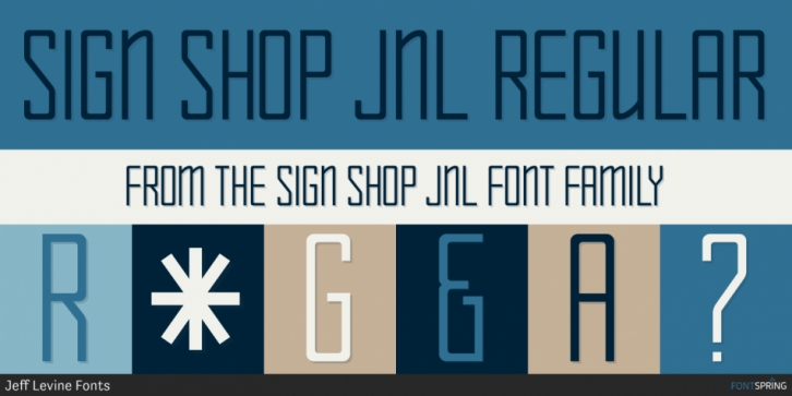 Sign Shop JNL font preview