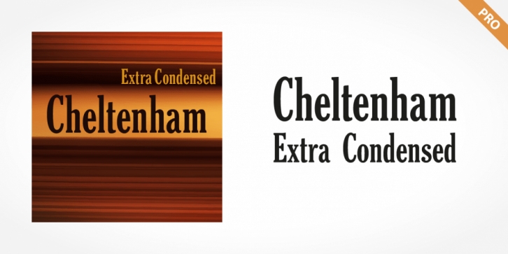 Cheltenham Extra Condensed Pro font preview