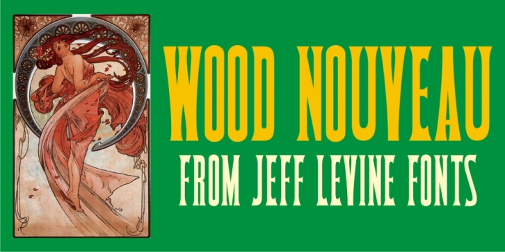 Wood Nouveau JNL font preview