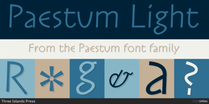 Paestum font preview