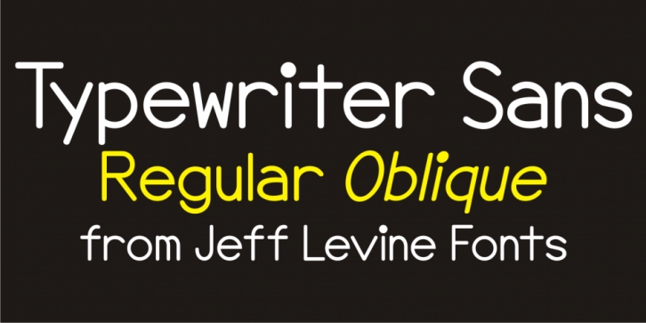 Typewriter Sans JNL font preview