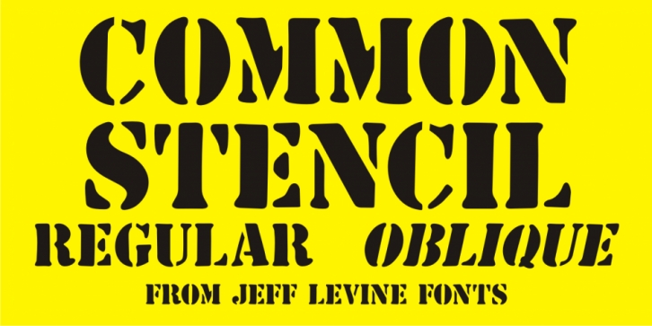 Common Stencil JNL font preview