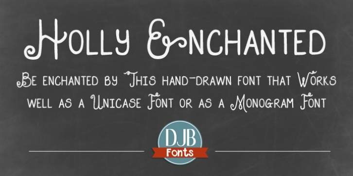 DJB Holly Enchanted font preview