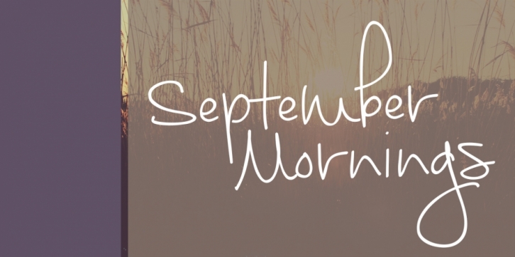September Mornings font preview