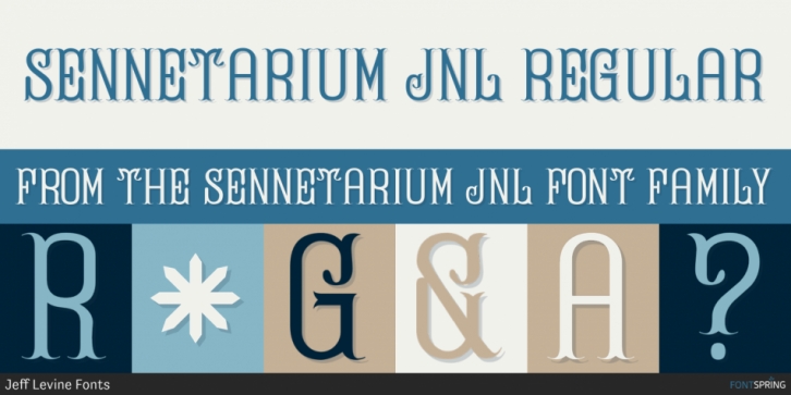 Sennetarium JNL font preview
