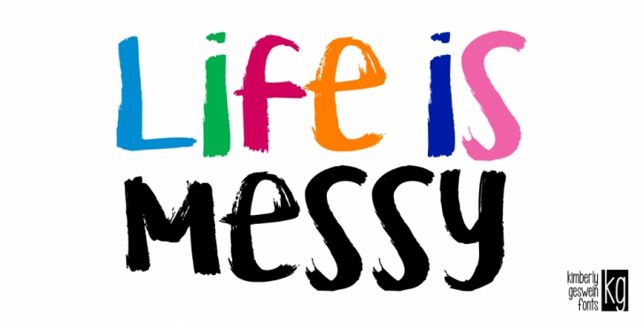 KG Life Is Messy font preview