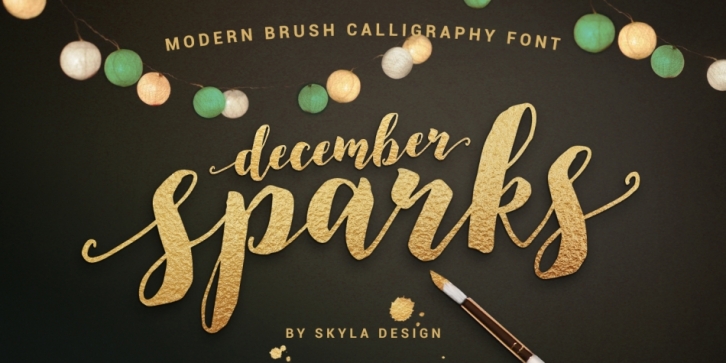 December Sparks font preview