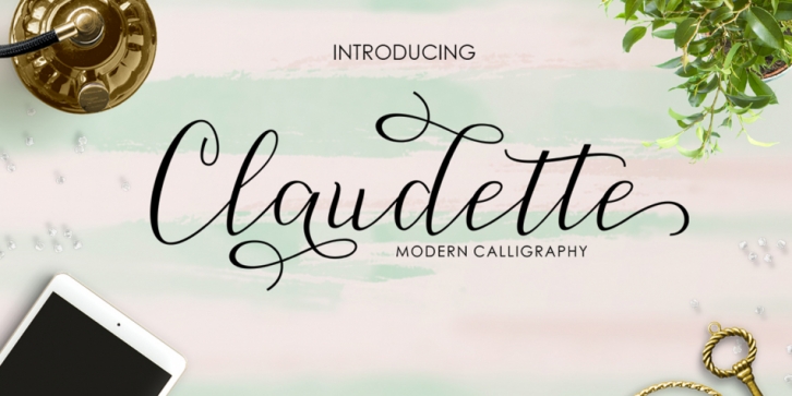Claudette font preview