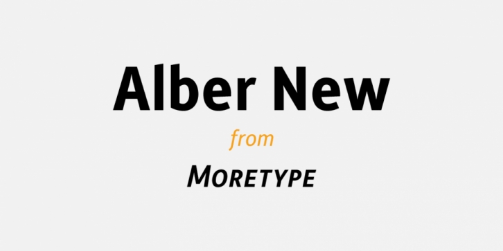 Alber New font preview