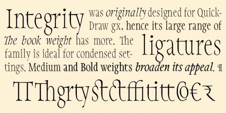 Integrity JY Pro font preview