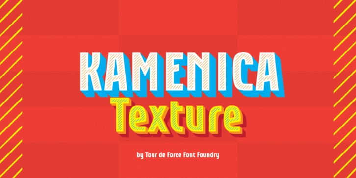 Kamenica Texture font preview