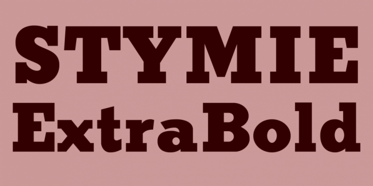 Stymie Extended Bold font preview