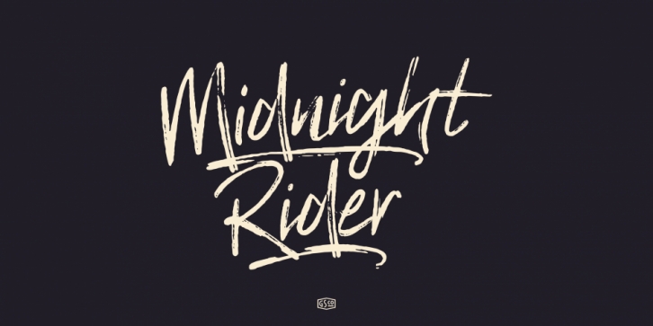 Midnight Rider font preview