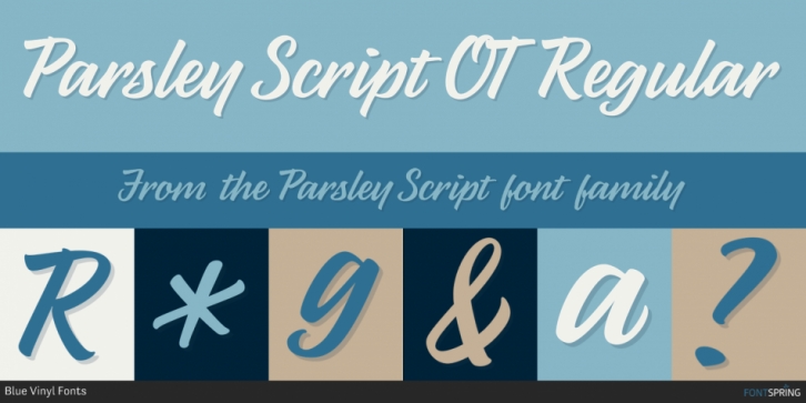 Parsley Script font preview
