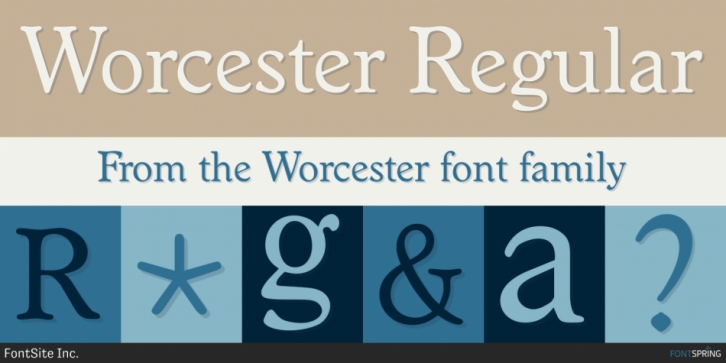 Worcester font preview
