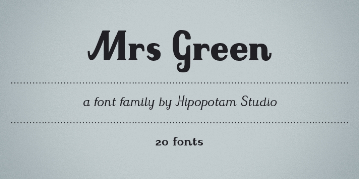 Mrs Green font preview