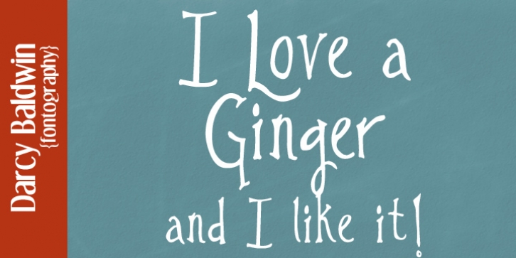DJB I Love A Ginger font preview
