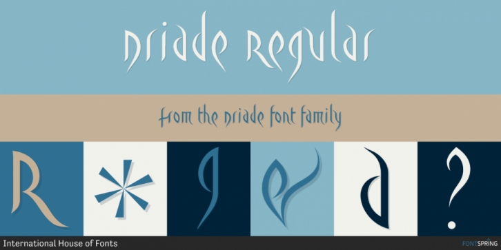 Driade font preview