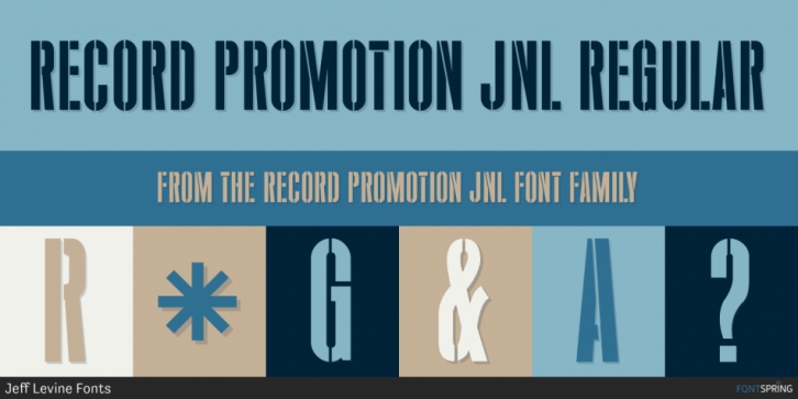 Record Promotion JNL font preview