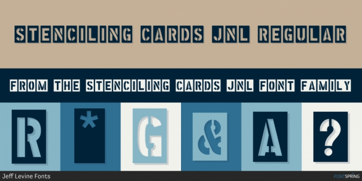 Stenciling Cards JNL font preview