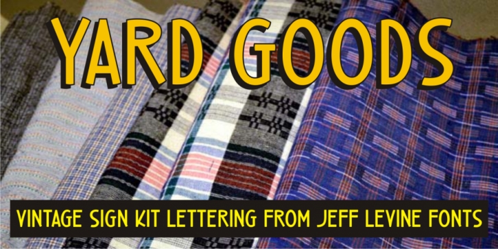 Yard Goods JNL font preview