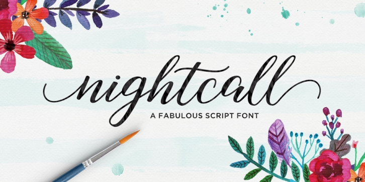 Nightcall font preview